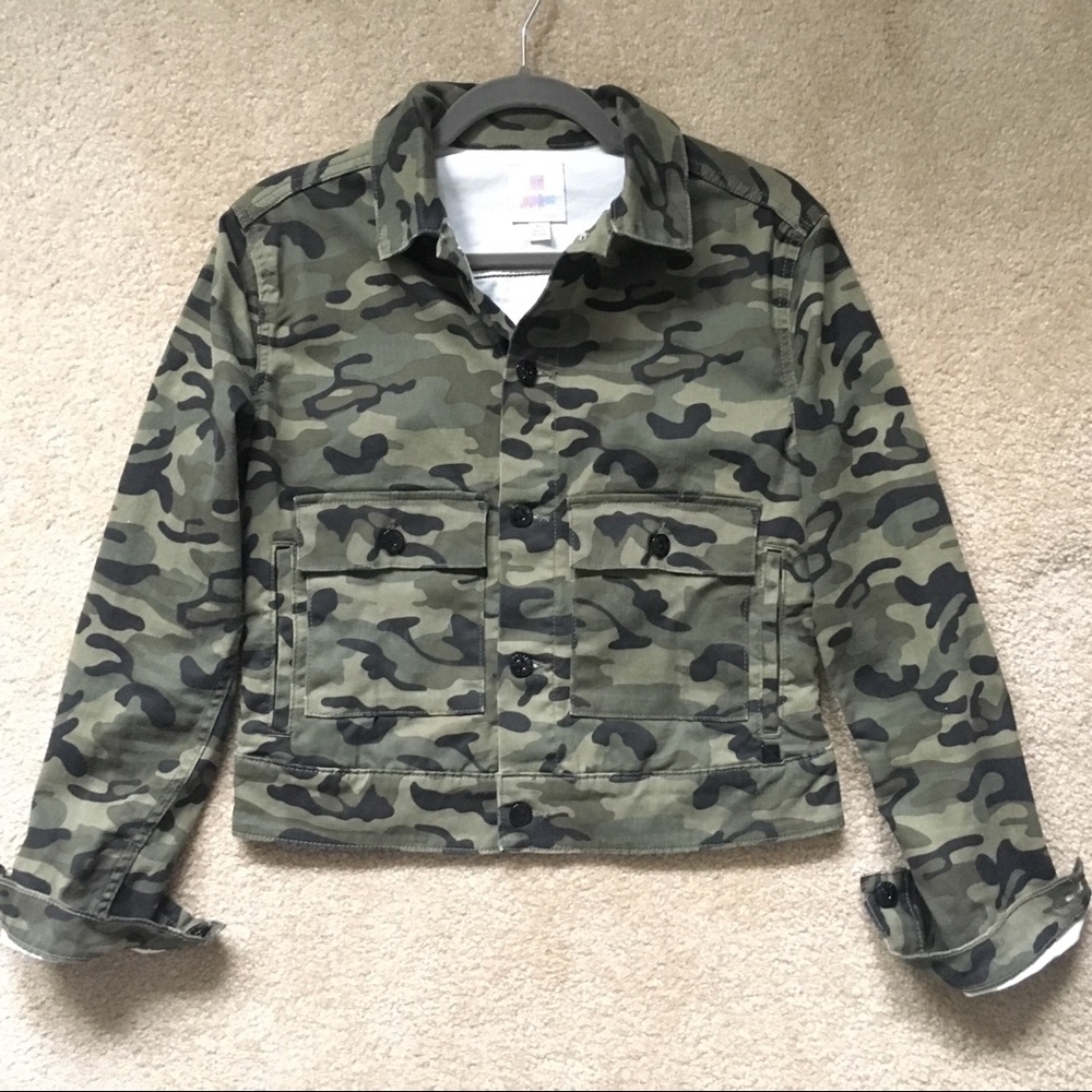 RARE!! NWOT LuLaRoe Kenny Camo Denim / Jean Jacket